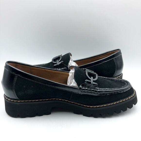 DONALD PLINER Women's Helio Loafer Size 7.5 Black Calf Suede NIB - Picture 3 of 12